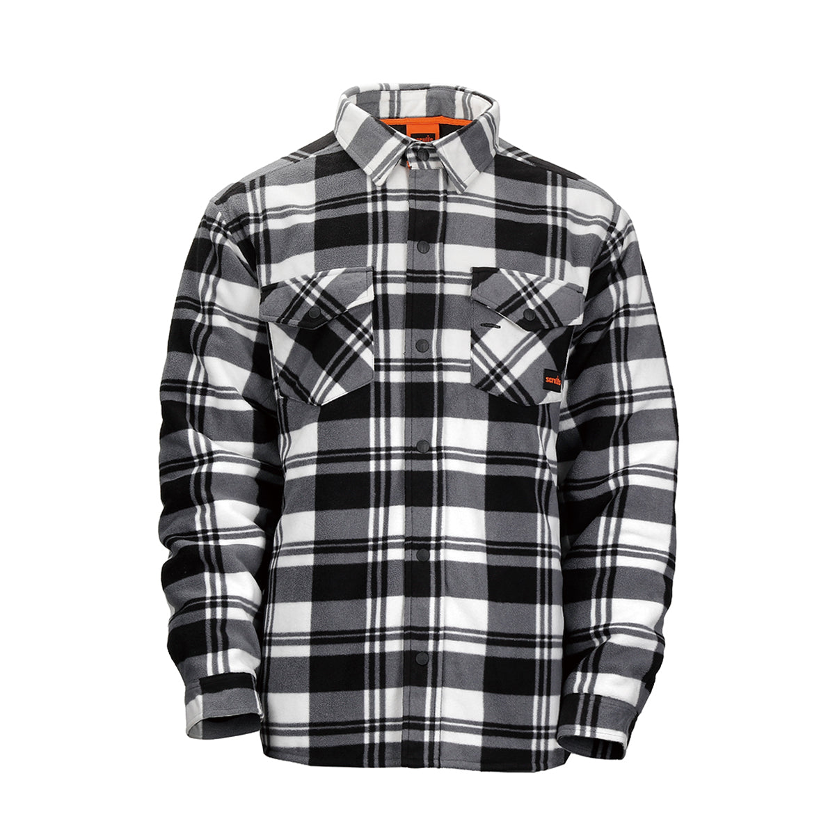 Chemise matelassée à carreaux noir et blanc Worker