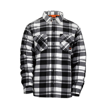 Chemise matelassée à carreaux noir et blanc Worker
