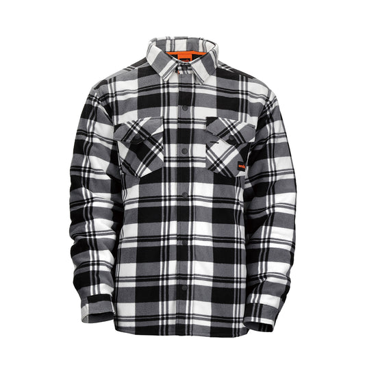 Worker Black and White Padded Checkered Shirt