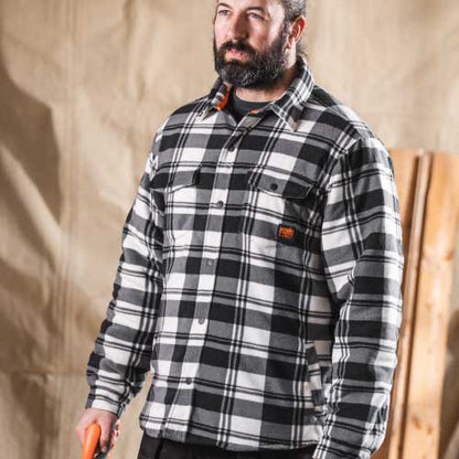 Worker Padded Check Shirt Black/White