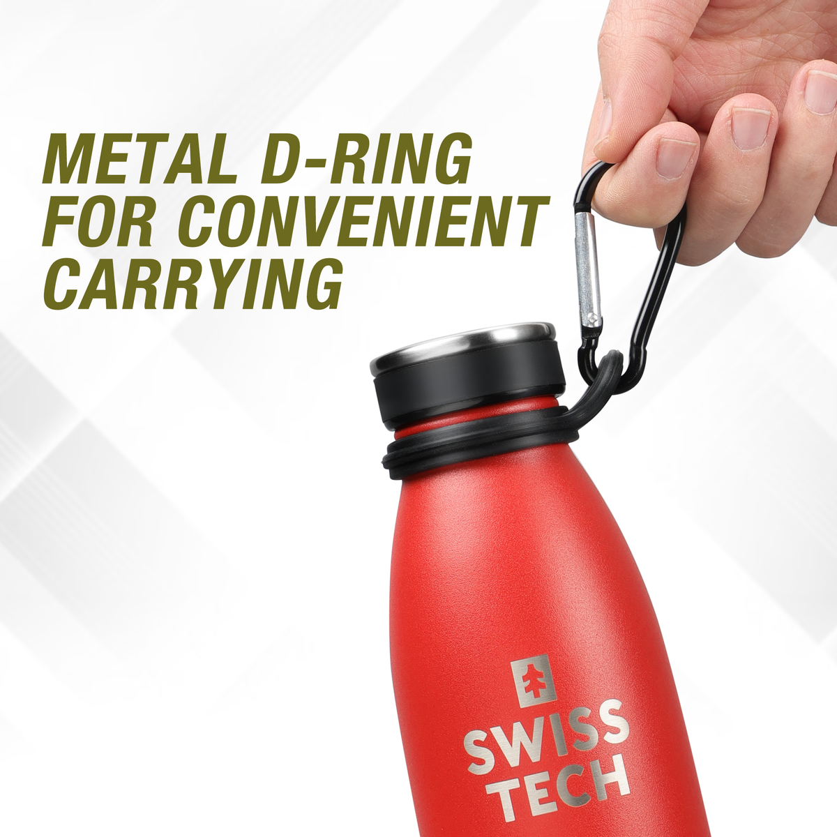 Stainless Steel Bottle 500ml with Screw Lid Red