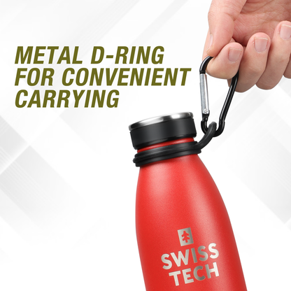Stainless Steel Bottle 500ml with Screw Lid Red