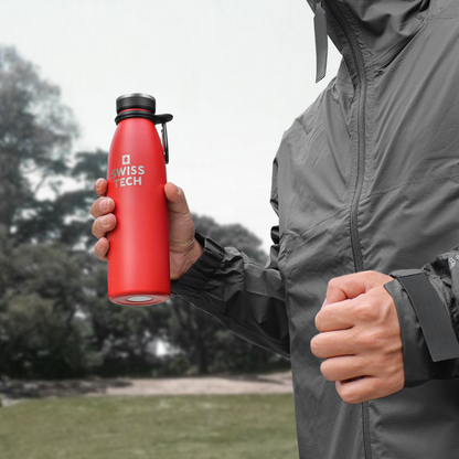 Stainless Steel Bottle 500ml with Screw Lid Red