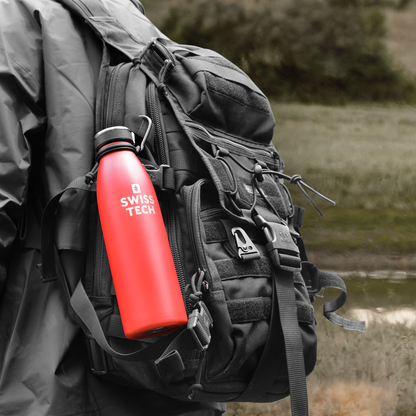Stainless Steel Bottle 500ml with Screw Lid Red