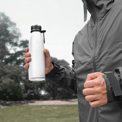 Stainless Steel Bottle 500ml with Screw Lid White