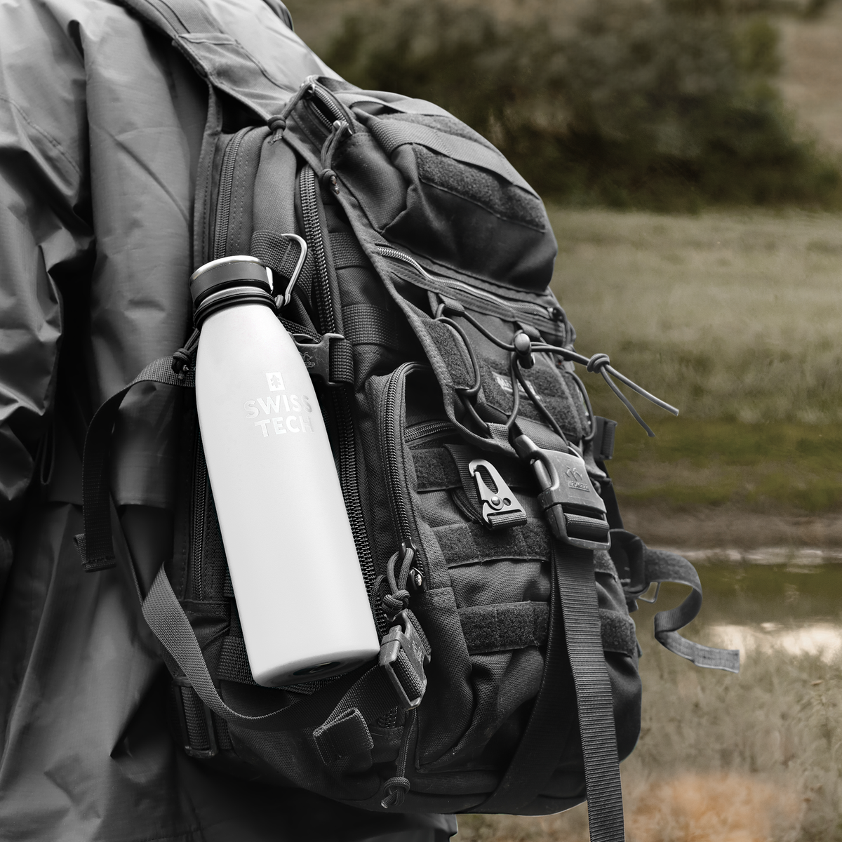 Stainless Steel Bottle 500ml with Screw Lid White